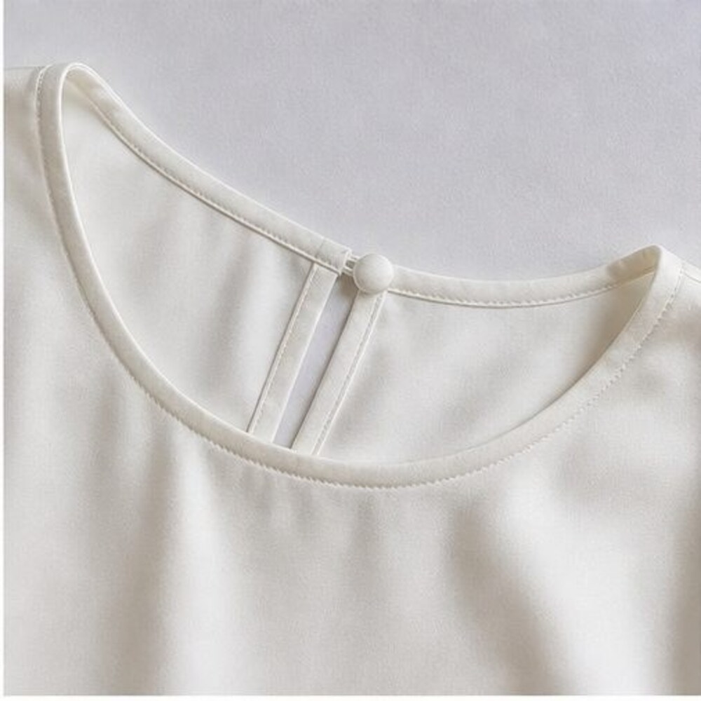 Ivory Button Blouse - Picture 4 of 6